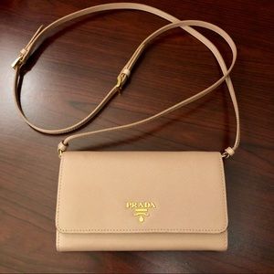 Prada Wallet with removable strap (used)
